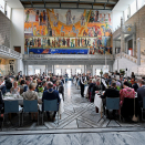 7. juni: Kongeparet er til stede når alle landets ordførere er samlet til festmiddag i Oslo rådhus. Foto: Sven Gj. Gjeruldsen, Det kongelige hoff. 